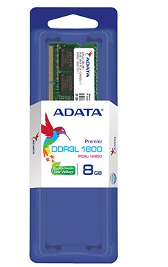 Memoria RAM ADATA PC12800 - 8 GB, DDR3L, 1600 MHz, Portátil, 204-pin SO-DIMM Memoria RAM ADATA PC12800 - 8 GB, DDR3L, 1600 MHz, Portátil, 204-pin SO-DIMM